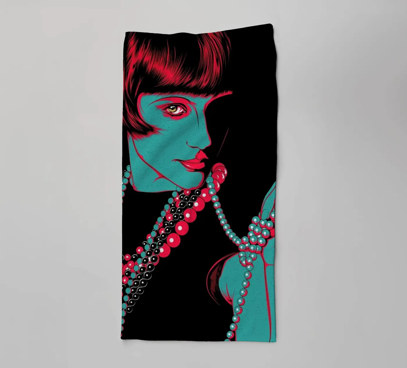 1920 badhanddoek van Cranio Dsgn