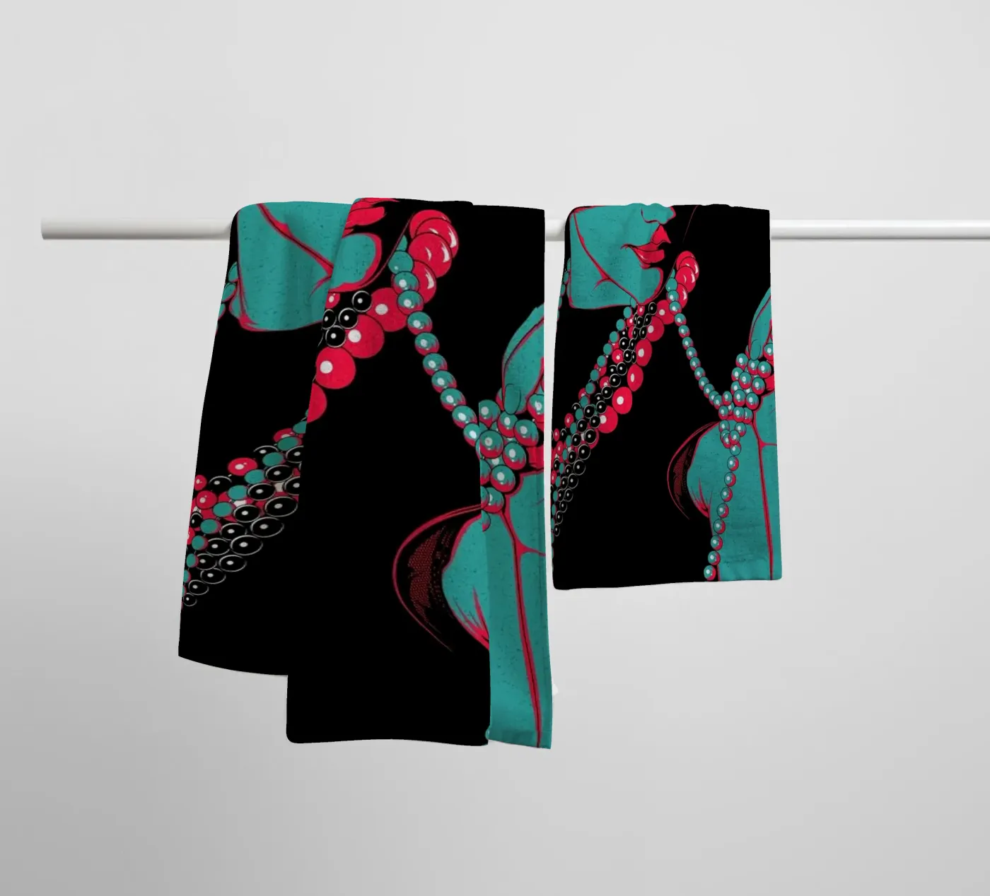 1920 badhanddoek van Cranio Dsgn