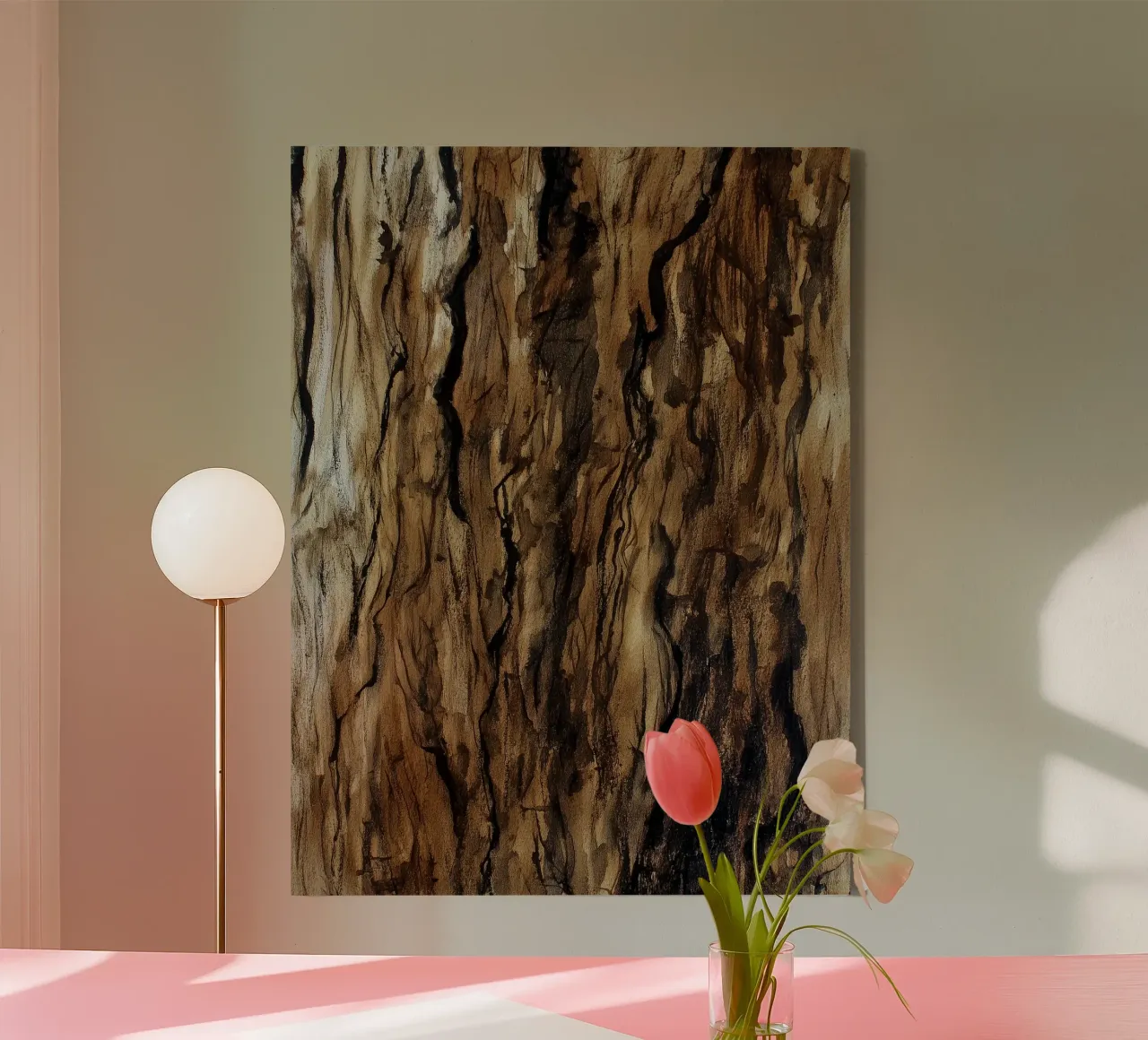 Bark Memory canvas with Floater frame by Luke Wilder Studio