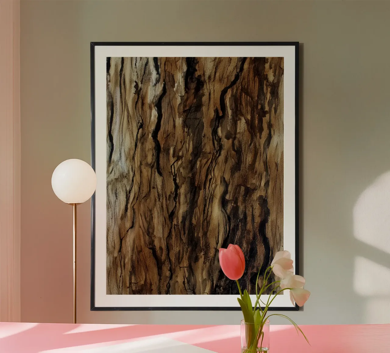 Memoria della corteccia poster con telaio in plastica da Luke Wilder Studio