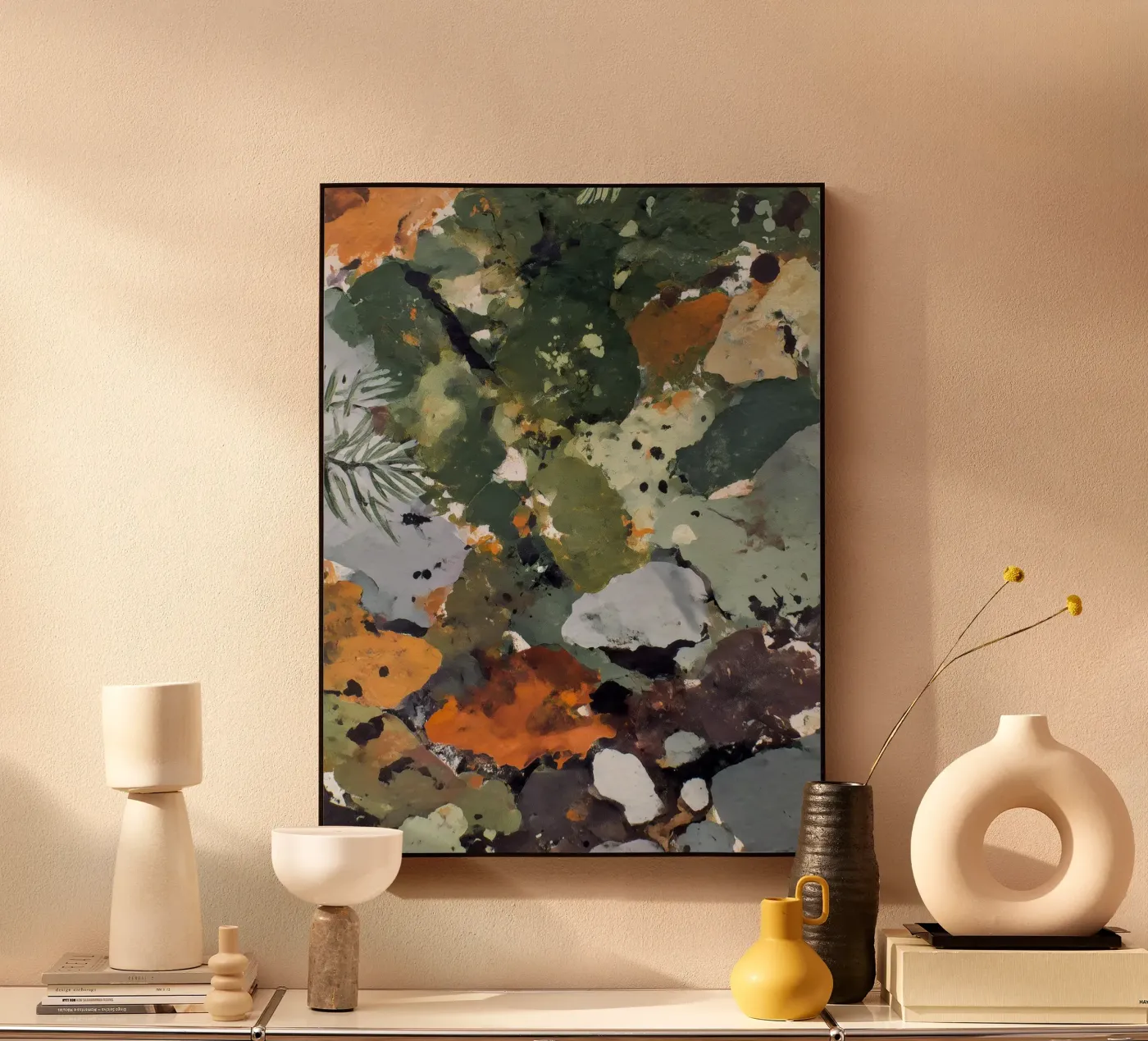 Licheni e leafall pannello forex da Louise Wilder Studio