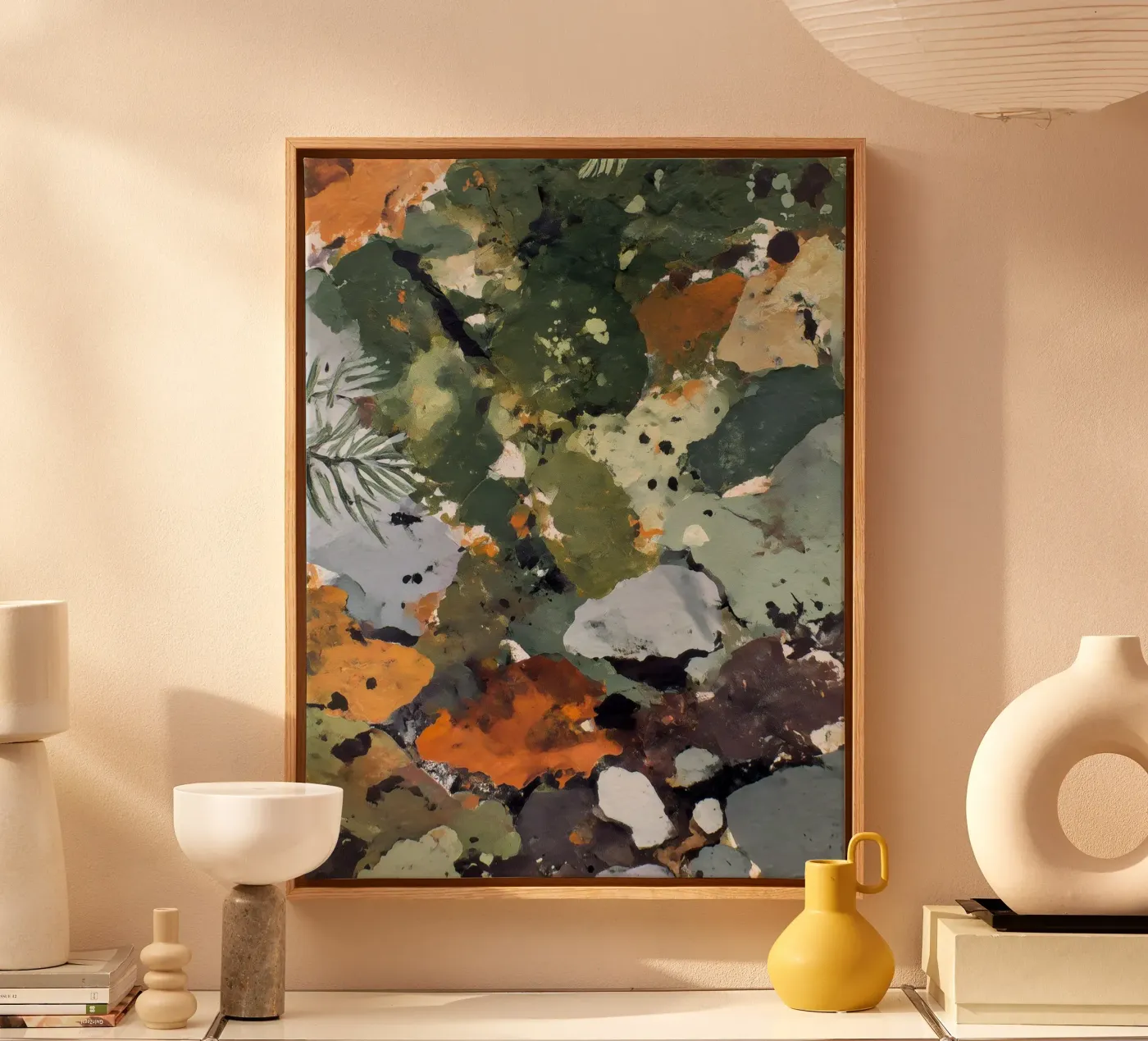 Lichen & Leaffall tela da Louise Wilder Studio