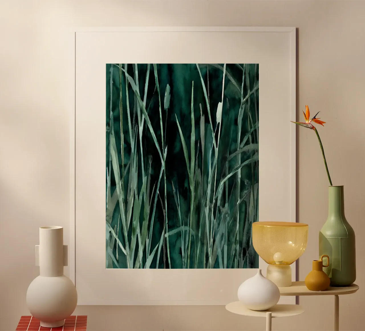 Canna del crepuscolo poster con telaio in plastica da Luke Wilder Studio