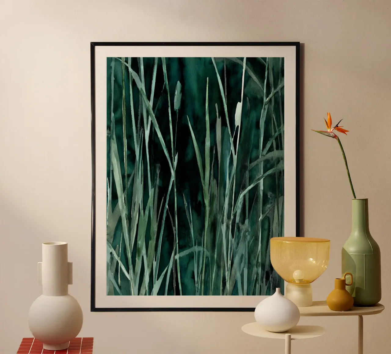 Canna del crepuscolo poster con telaio in plastica da Luke Wilder Studio