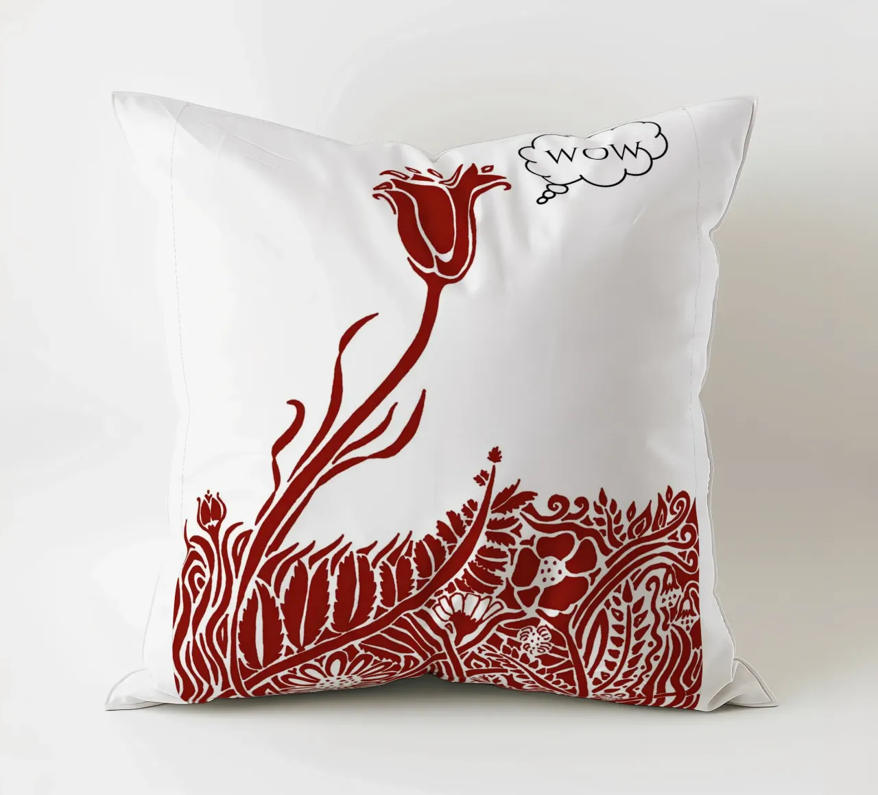 Wow! - Thinking Flowers. kussen van PaperLine Art