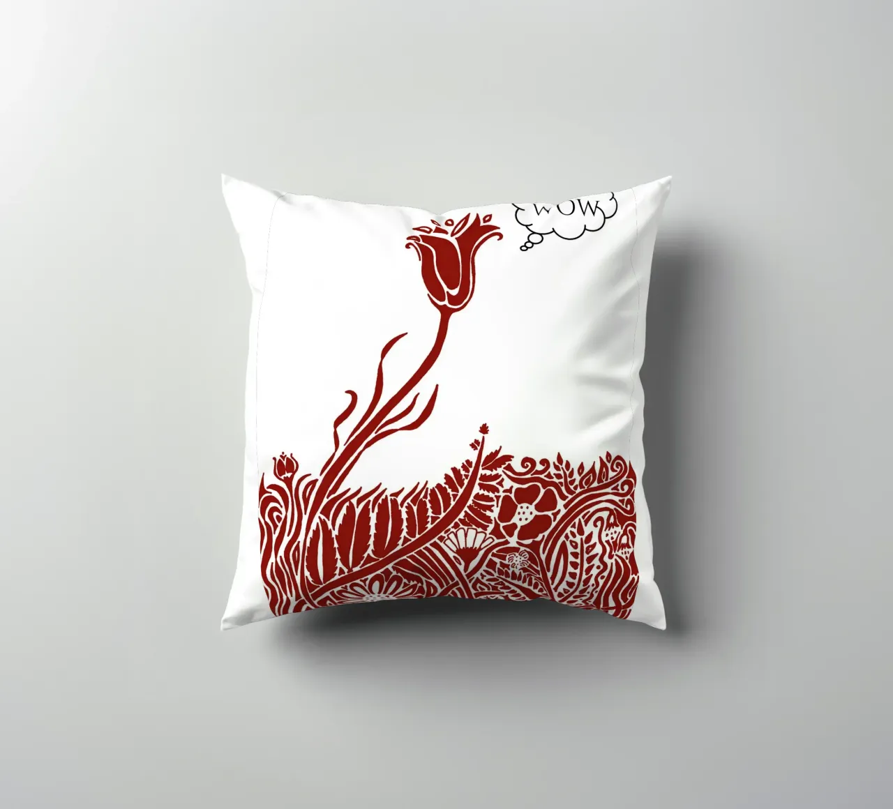 Wow! - Thinking Flowers. kussen van PaperLine Art