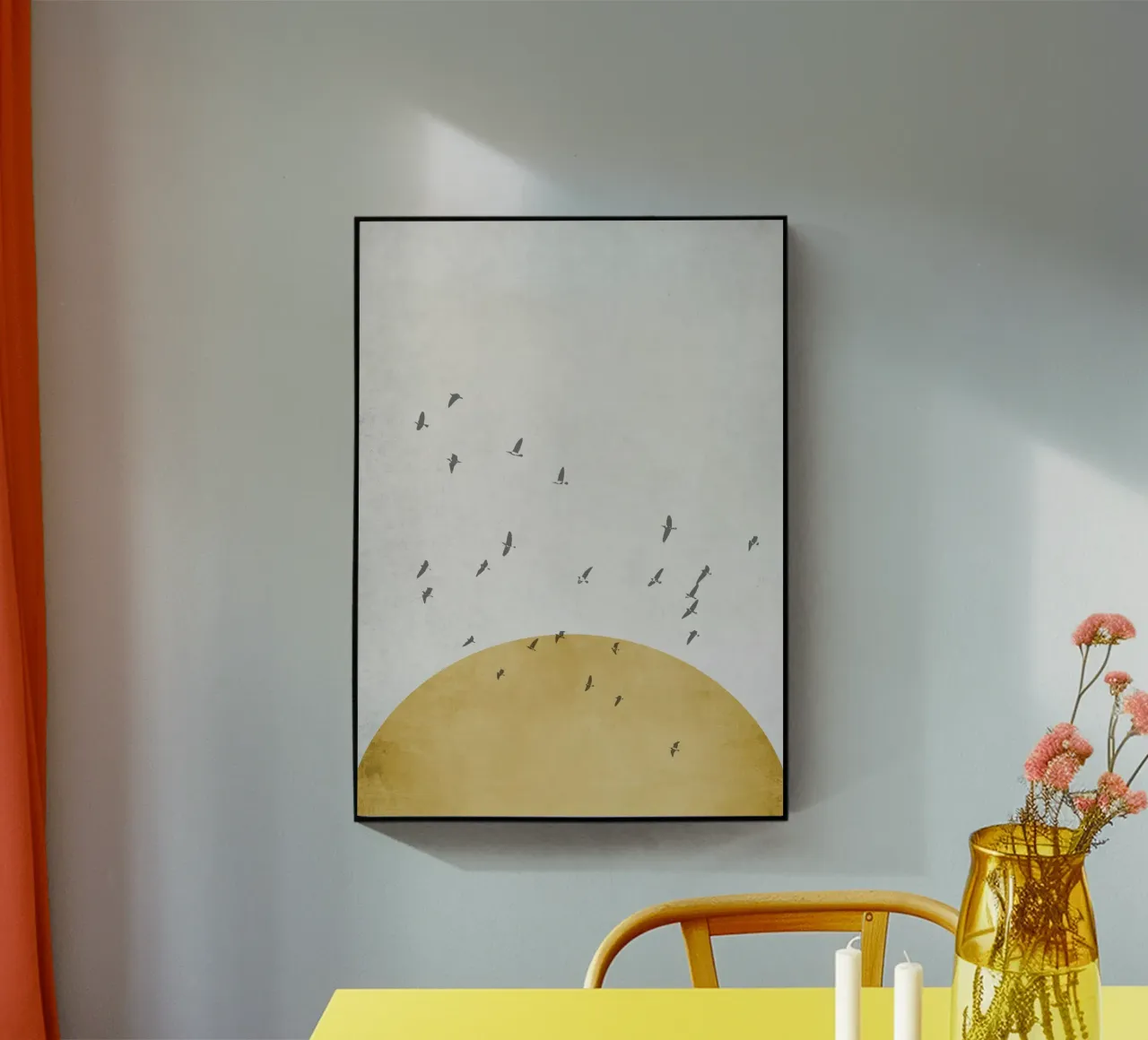 Luna con uccelli plexiglass da Mia Nissen