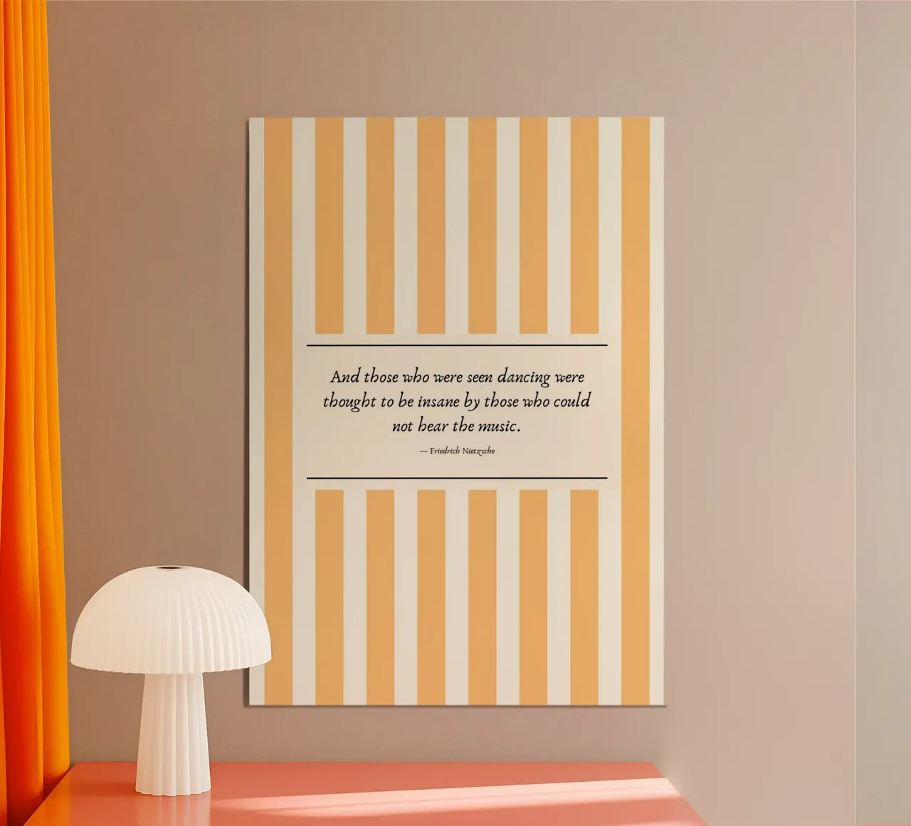 Poster con citazione di Friedrich Nietzsche "Danzare poster da vintagepod