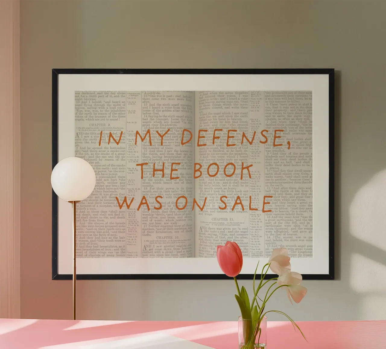 "EN MI DEFENSA EL LIBRO ESTABA EN VENTA" Poster Print poster de vintagepod