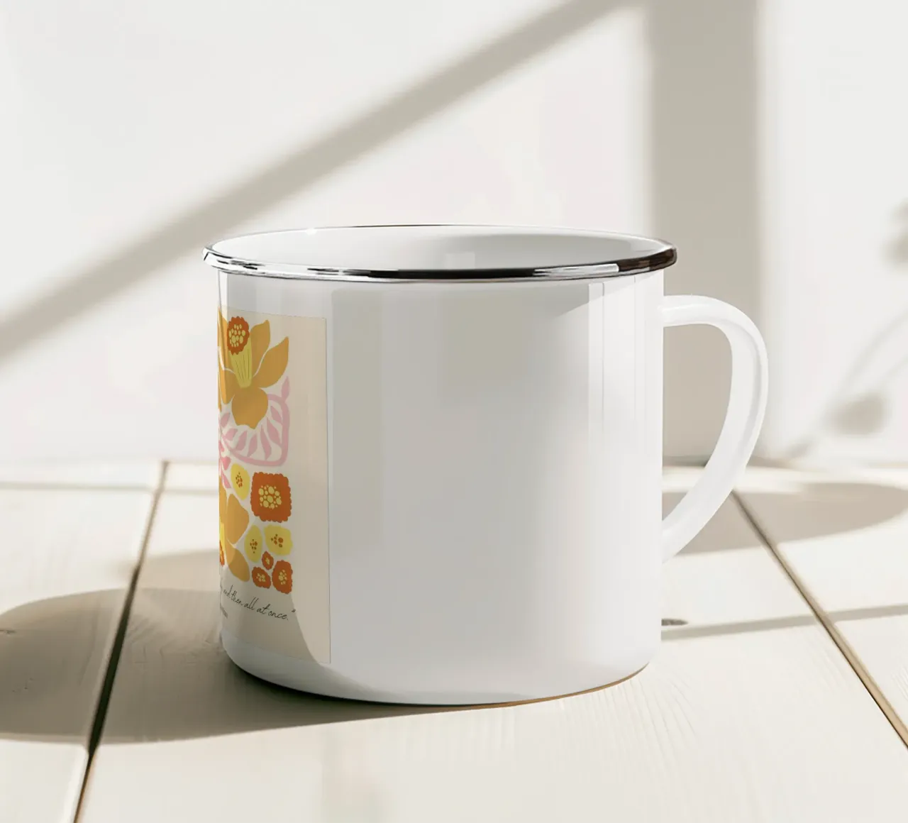 Poster floreale astratto "The Fault in Our Stars" di John Green tazza in smalto da vintagepod