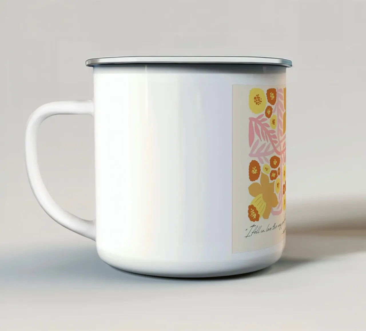 Poster floreale astratto "The Fault in Our Stars" di John Green tazza in smalto da vintagepod