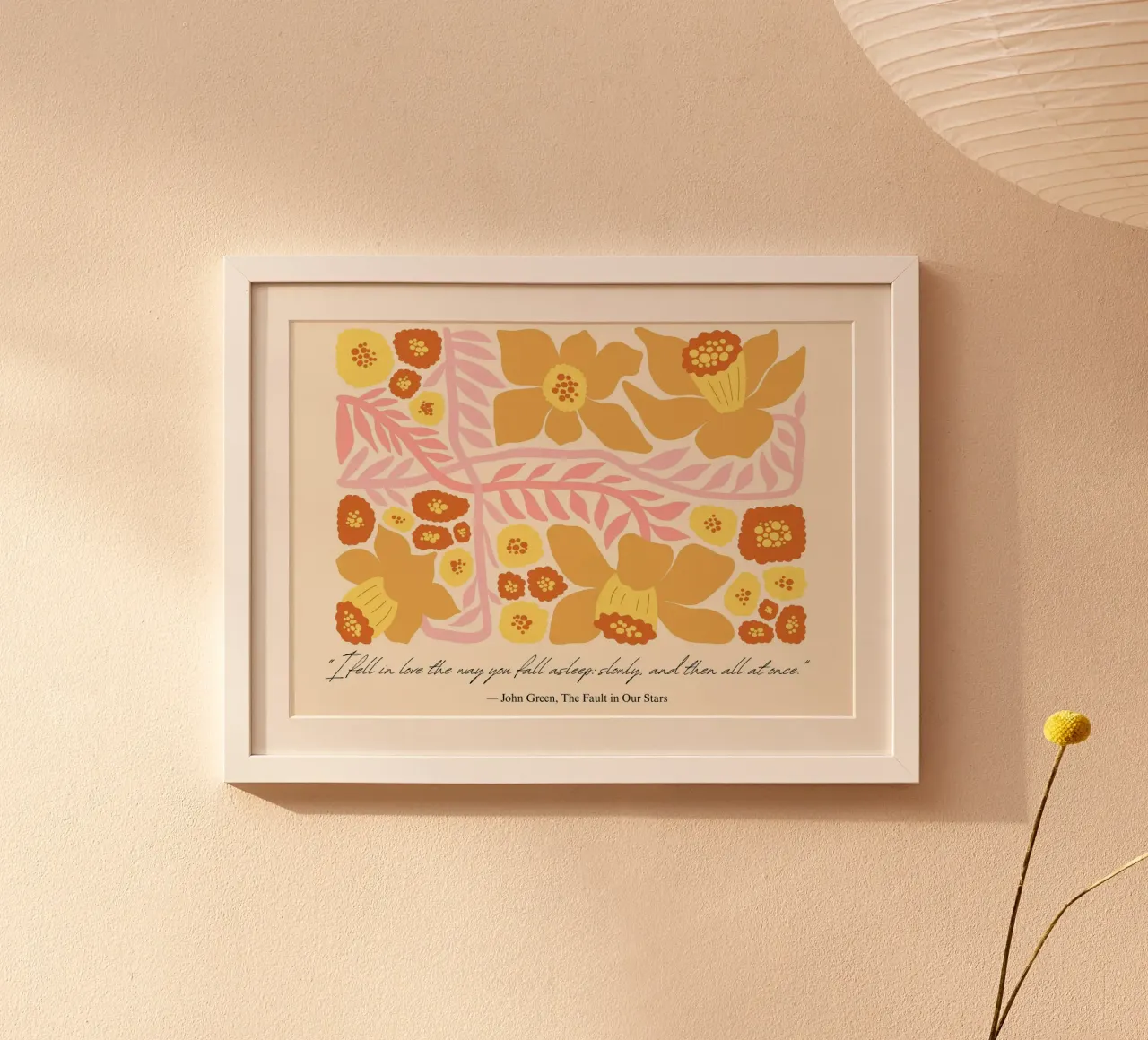 John Green "The Fault in Our Stars" Abstraktes florales Poster Poster von vintagepod