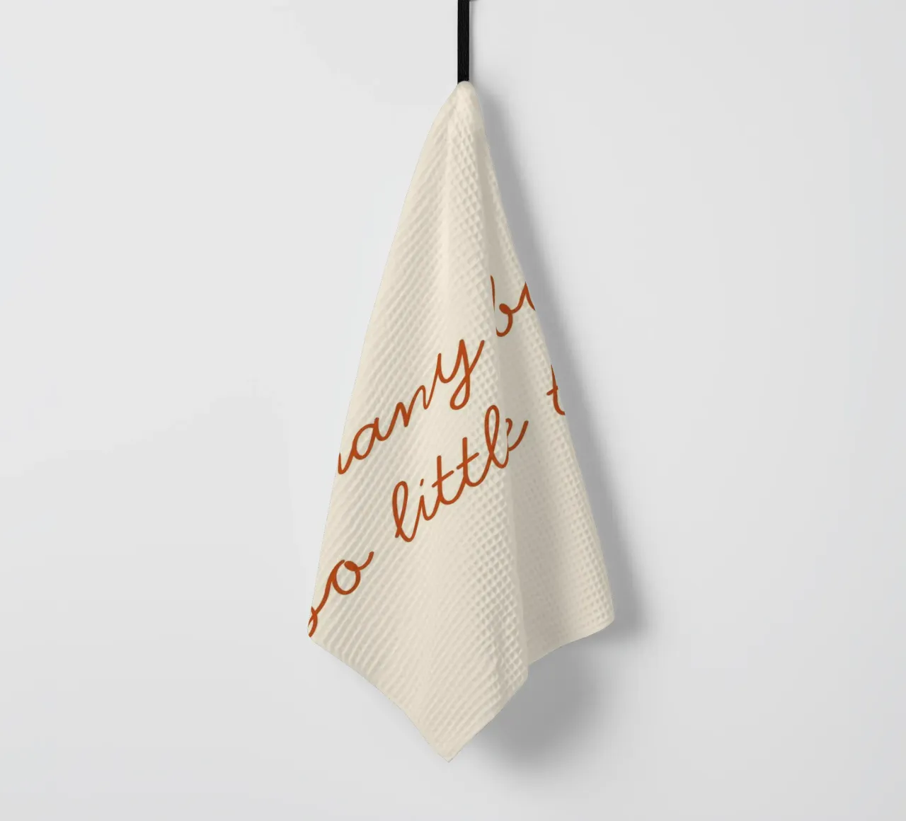 "So Many Books So Little Time" Minimalist Script Poster tea towel by vintagepod