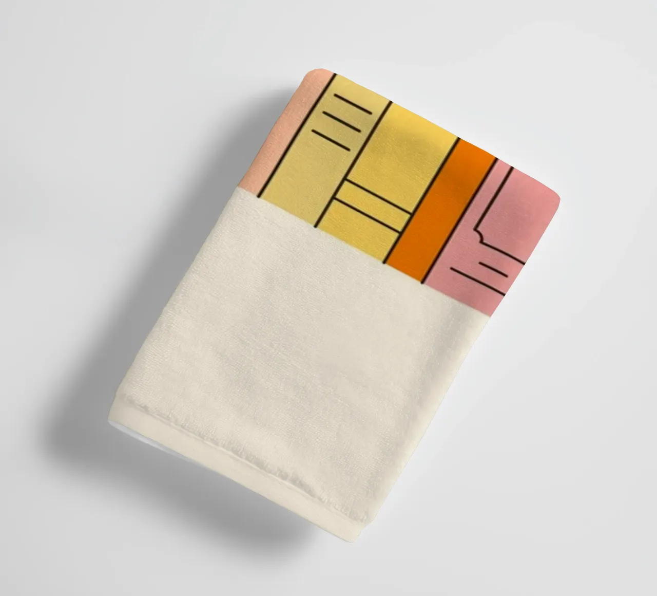 Minimalist Bookshelf Digital Print Wall Art towel by vintagepod