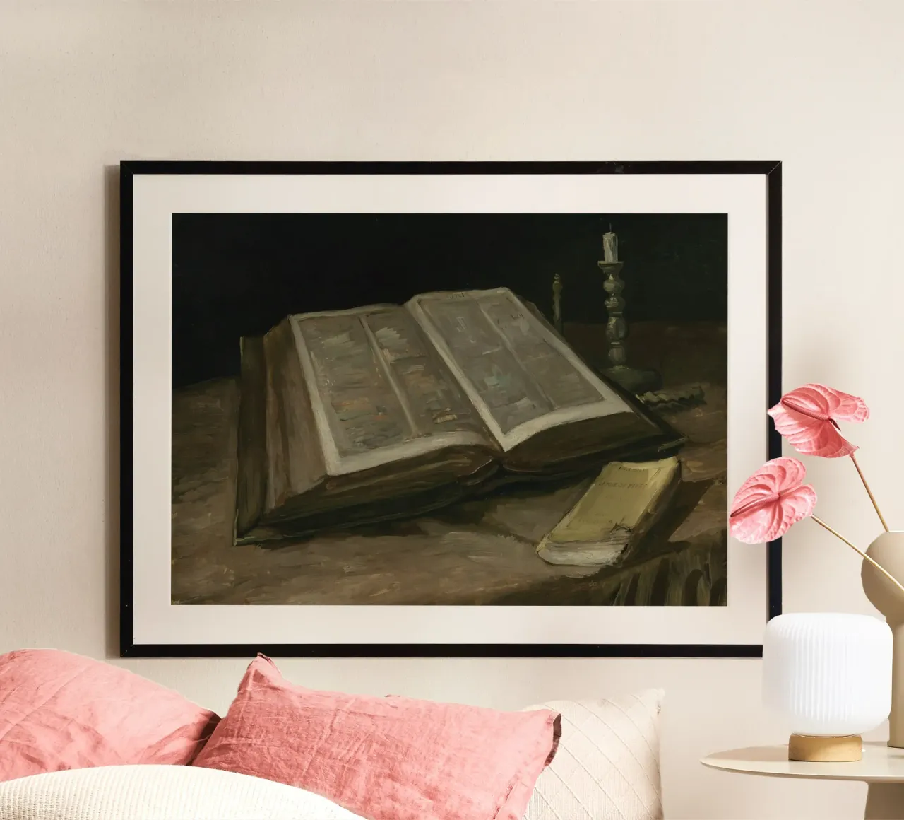 Van Goghs "Stilleven met open Bijbel" Postimpressionisme poster van vintagepod