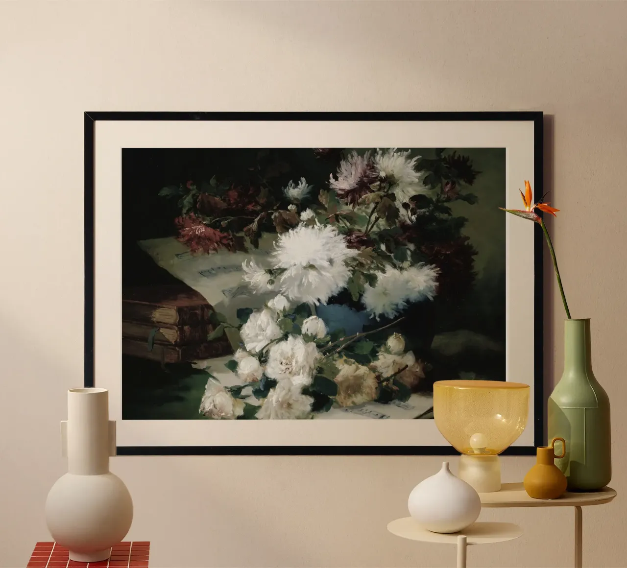Fantin-Latour - Natura morta - Poster d'epoca floreale poster con telaio in plastica da vintagepod