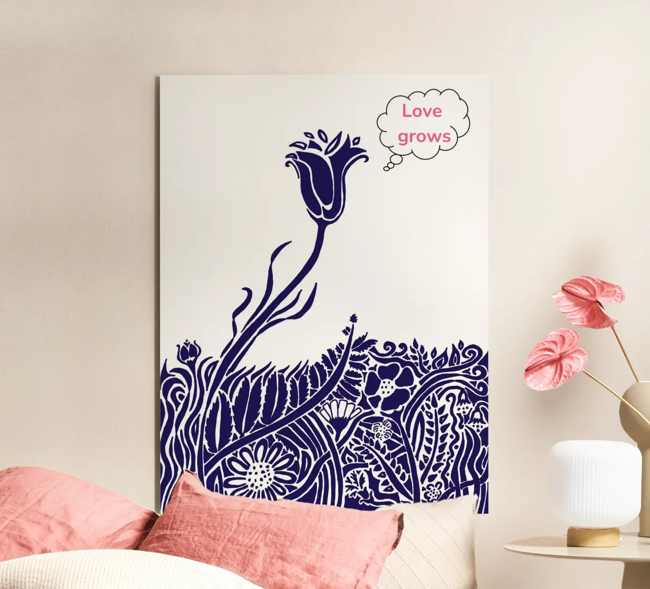 Love grows - Thinking Flowers forex plate by PaperLine Art