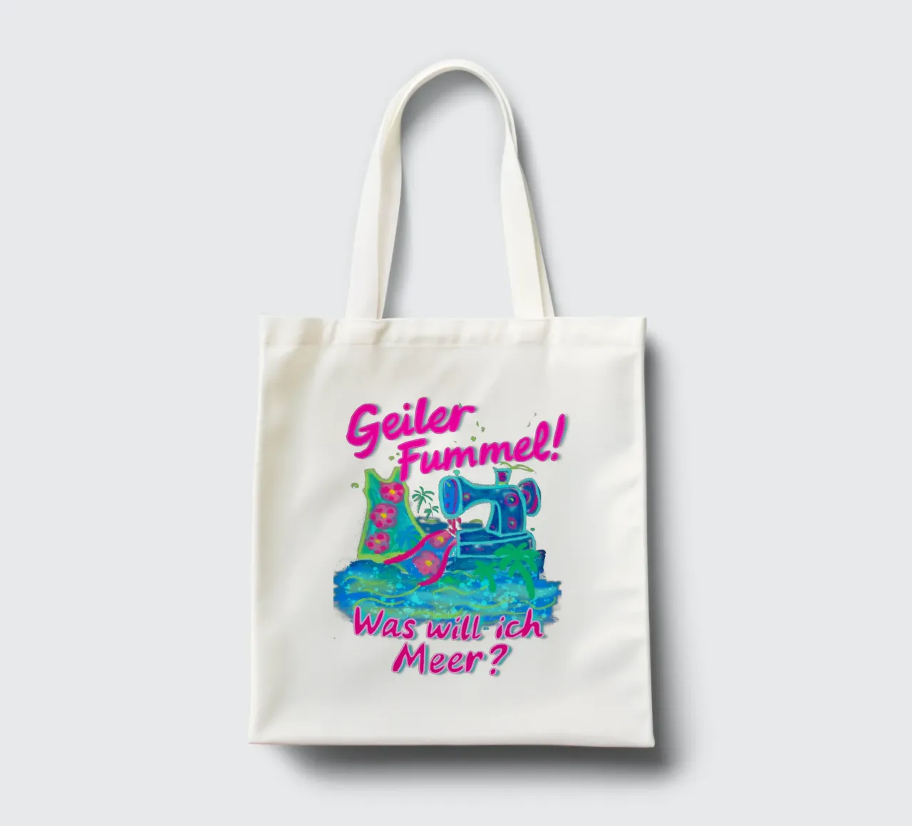 Geiler Fummel- Was will ich Meer? borsa in juta da Miris bunte Modewelt