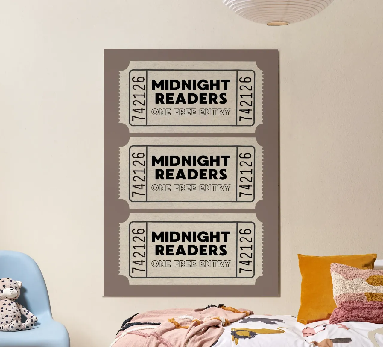 "Lectores de Medianoche" Cartel de entradas para amantes de los libros poster de vintagepod