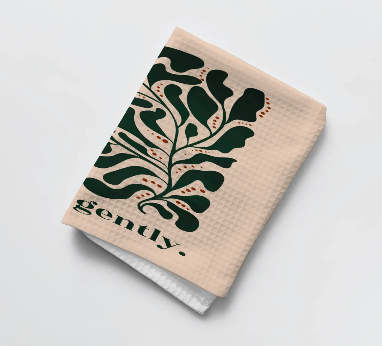 Grow Gently - Minimalist Botanical Art Print (en anglais) torchon de Dream Print Designs