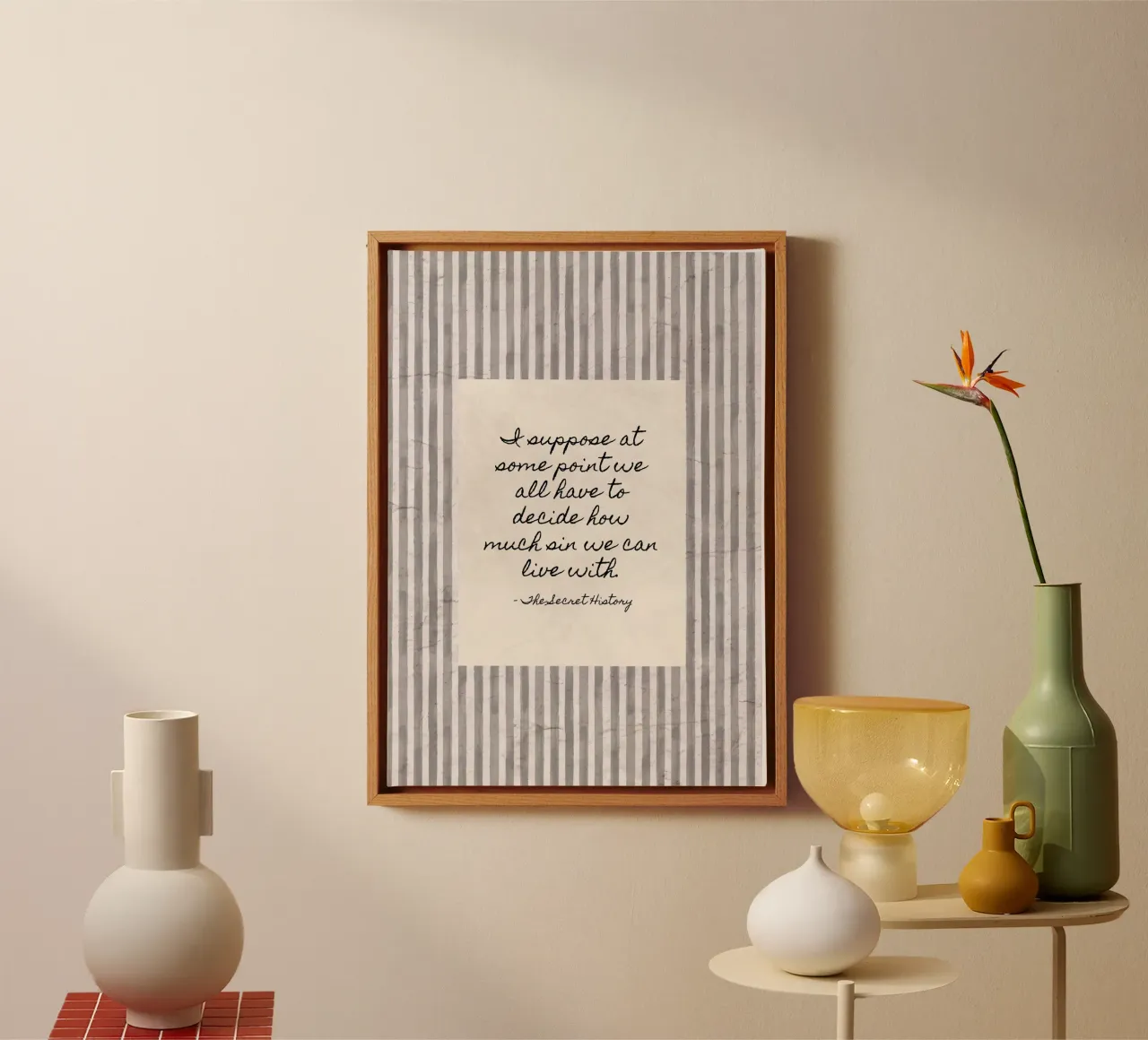 Poster della storia segreta di Dark Academia tela con Cornice a cassetta da vintagepod