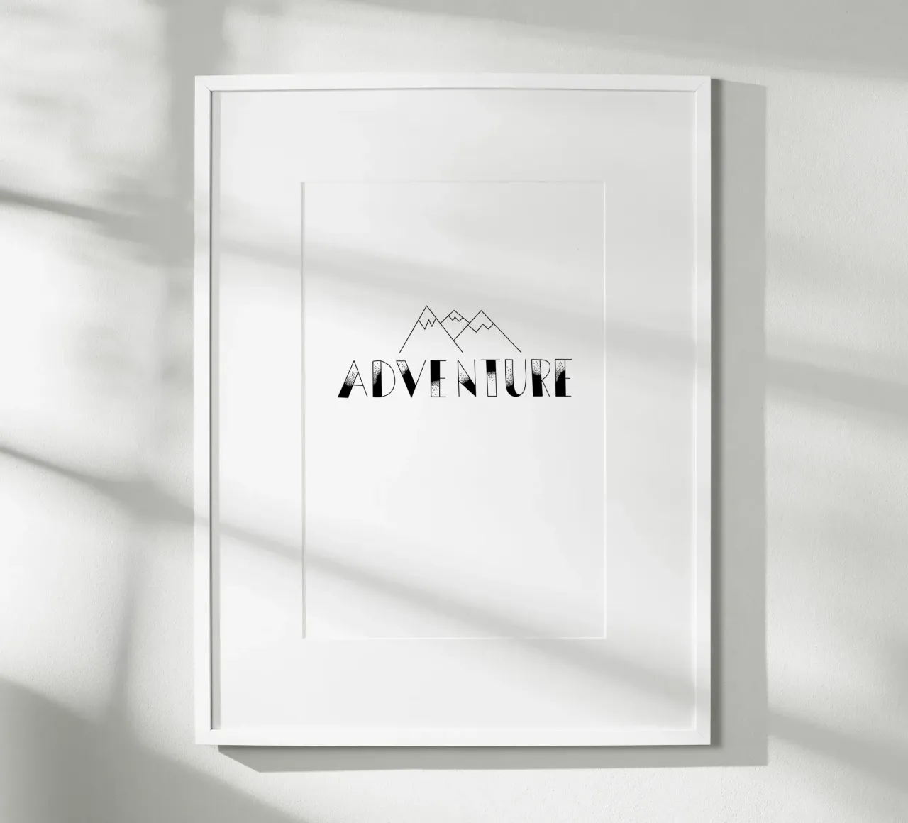 Sete di avventura poster con telaio in legno da Mia Nissen