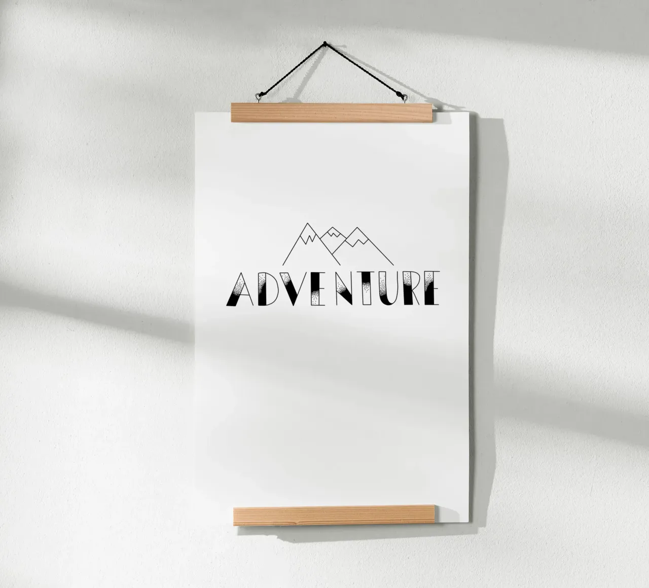 Sete di avventura poster con telaio in legno da Mia Nissen