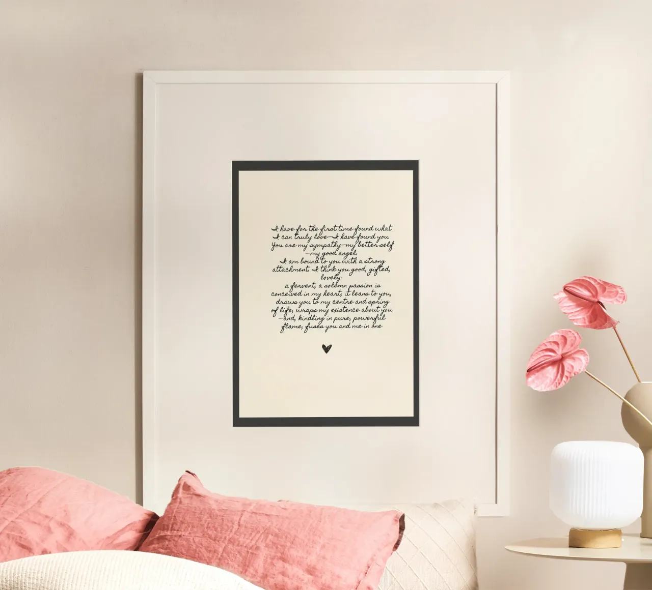 Poster con citazione d'amore di Charlotte Brontë Jane Eyre poster da vintagepod
