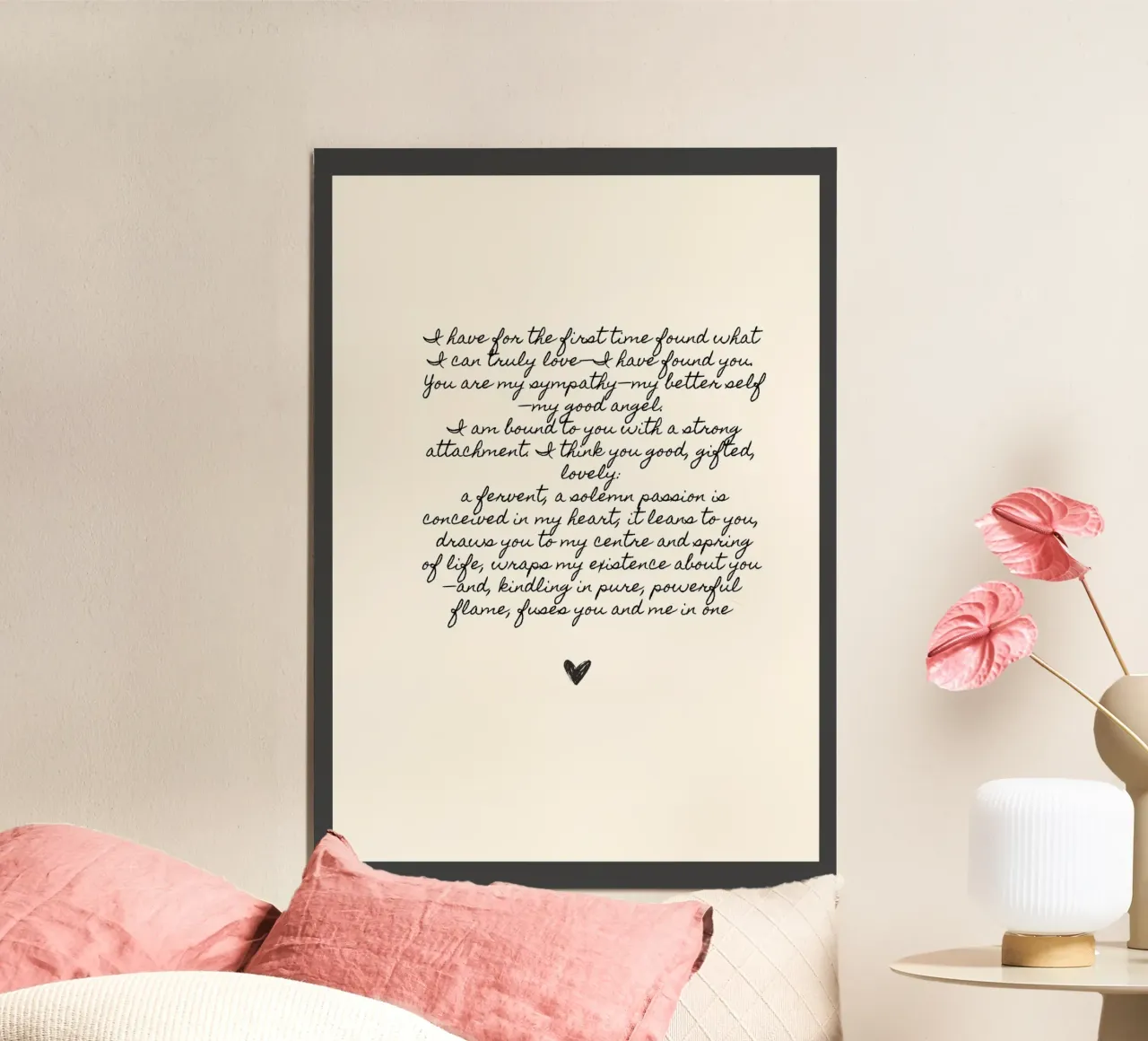 Poster con citazione d'amore di Charlotte Brontë Jane Eyre poster da vintagepod