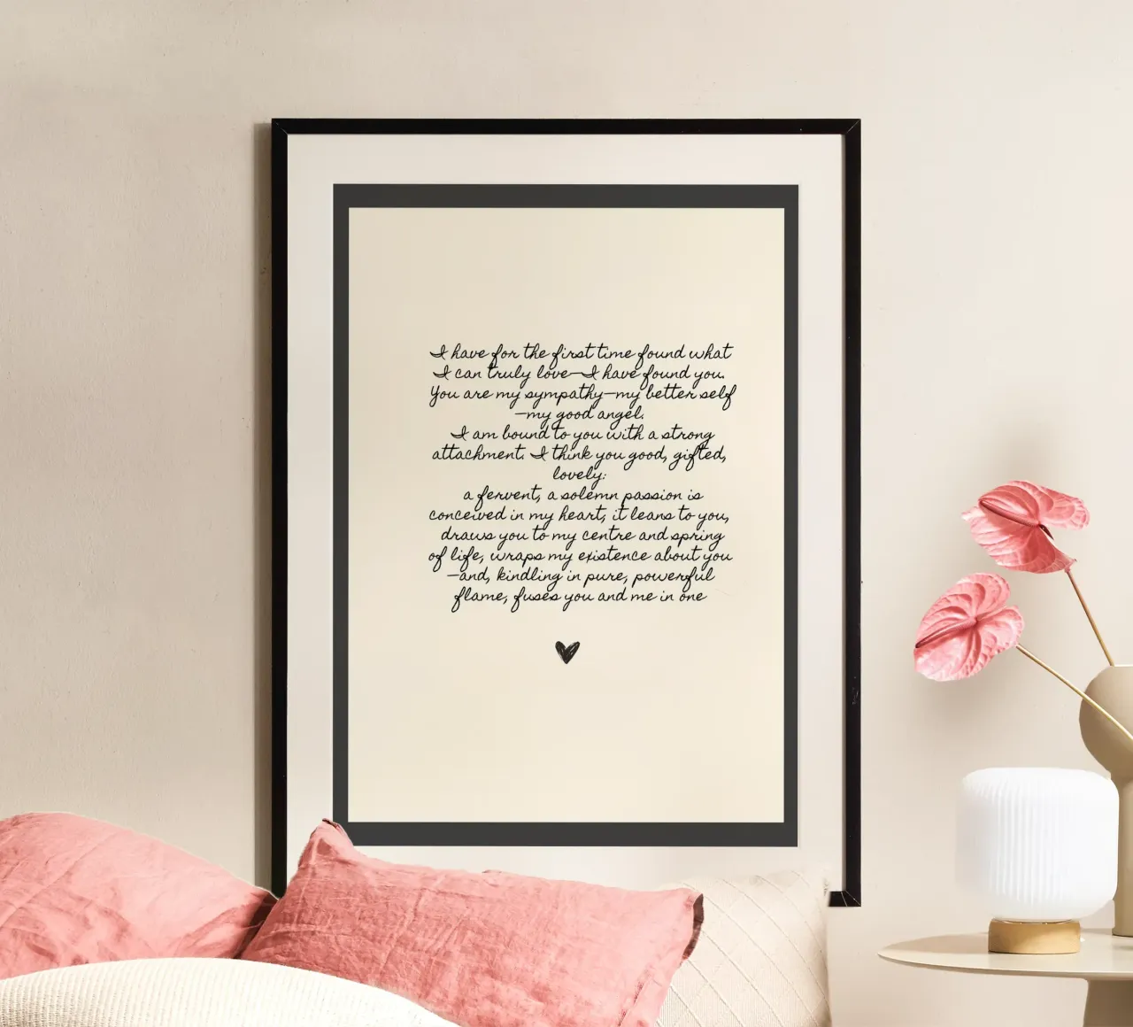 Poster con citazione d'amore di Charlotte Brontë Jane Eyre poster da vintagepod