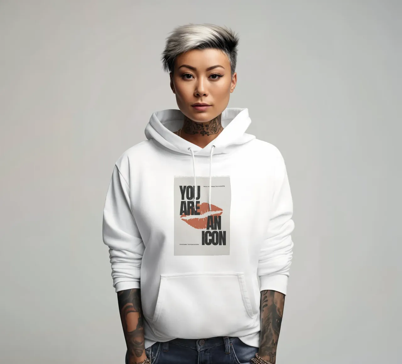 YOU ARE AN ICON felpa con cappuccio da Einfach Uebel