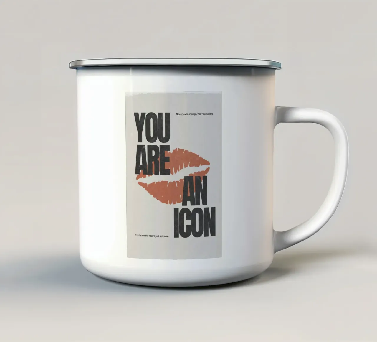 YOU ARE AN ICON tazza in smalto da Einfach Uebel