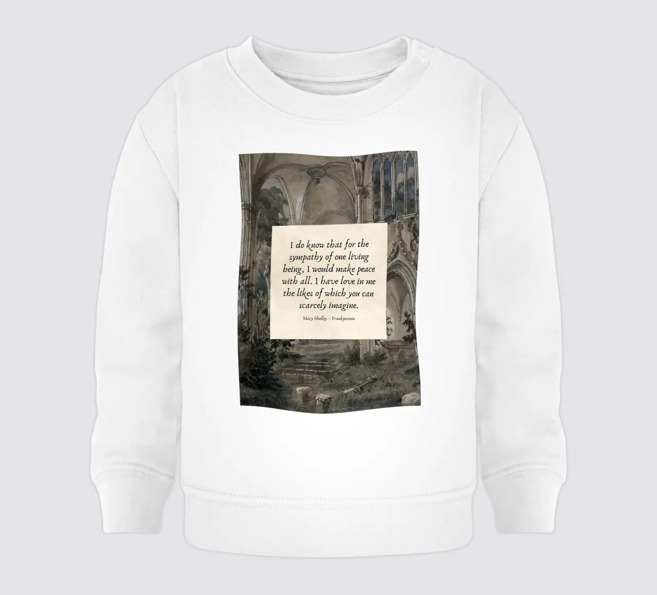 Citazione di Frankenstein Poster gotico di Dark Academia felpa neonato da vintagepod