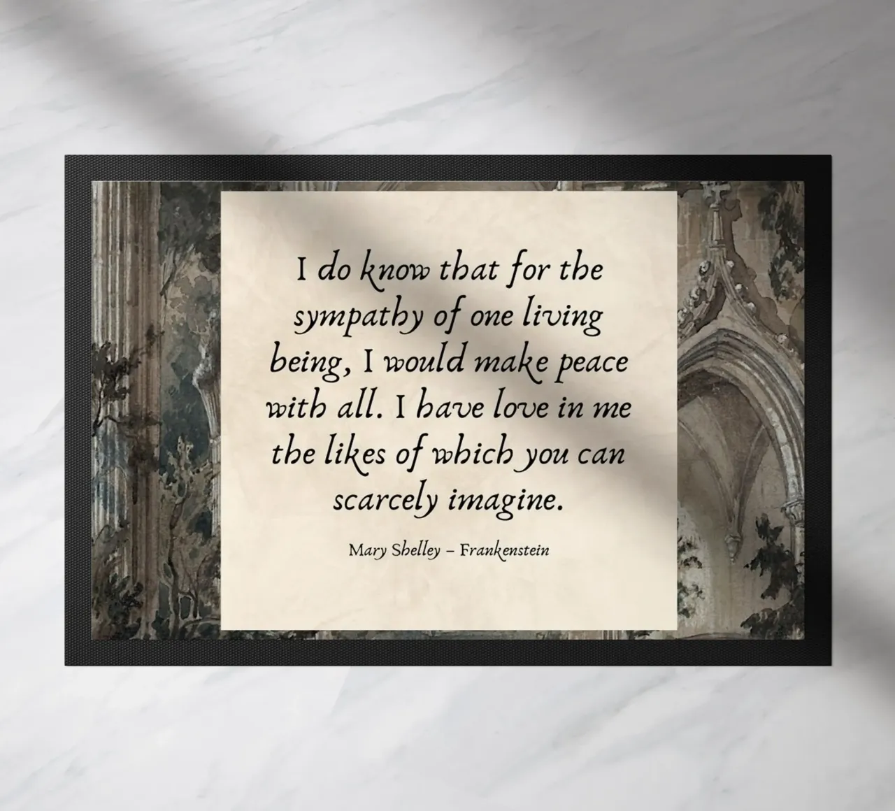 Citazione di Frankenstein Poster gotico di Dark Academia zerbino da vintagepod
