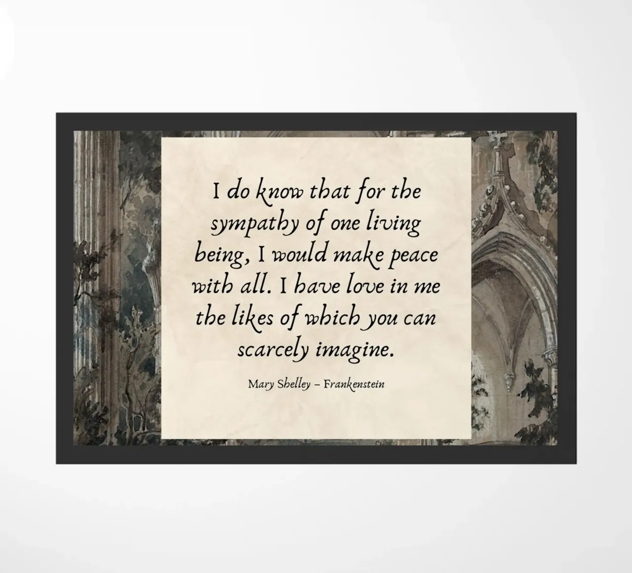 Citazione di Frankenstein Poster gotico di Dark Academia zerbino da vintagepod