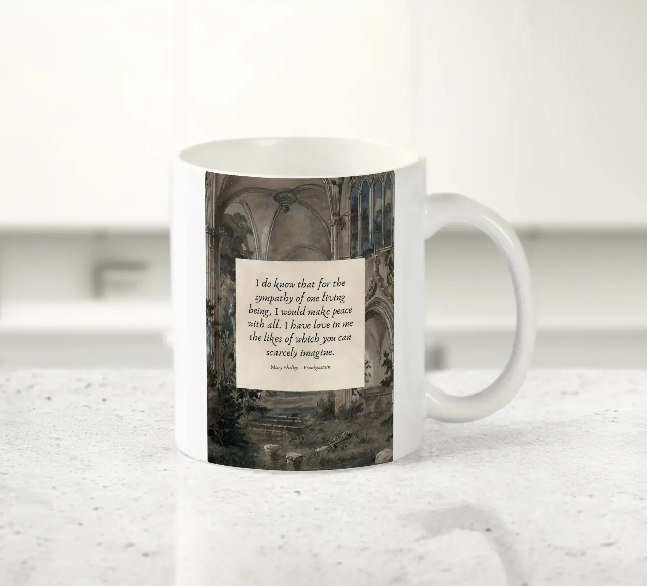 Citazione di Frankenstein Poster gotico di Dark Academia tazza in ceramica da vintagepod