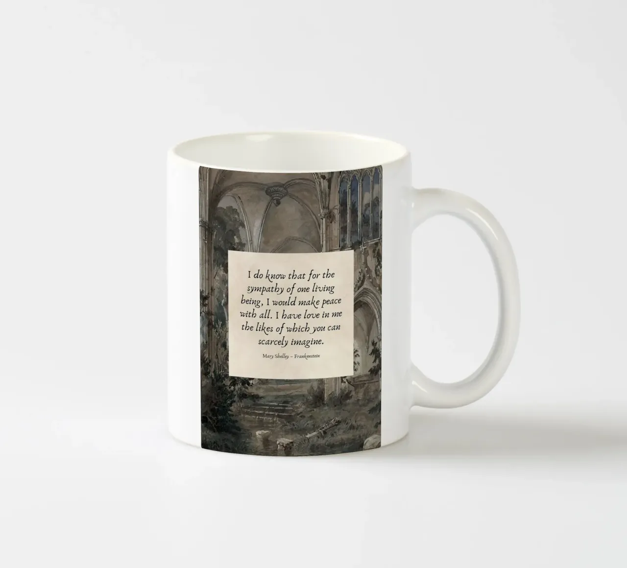 Citazione di Frankenstein Poster gotico di Dark Academia tazza in ceramica da vintagepod