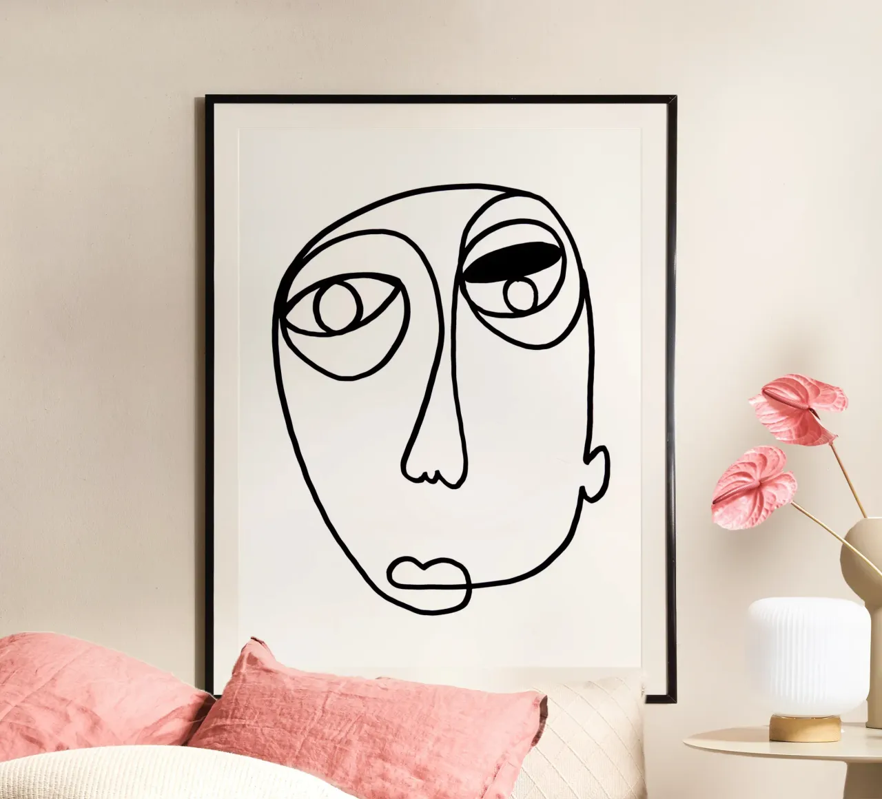 GAMBA poster con telaio in legno da Shatha Al Dafai