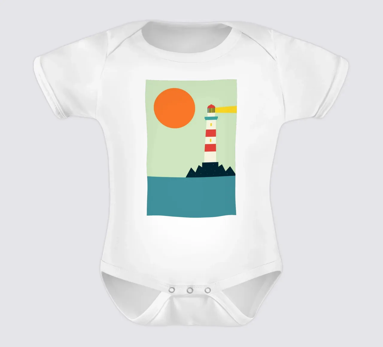faro mare oceano body neonato maniche corte da frea shop