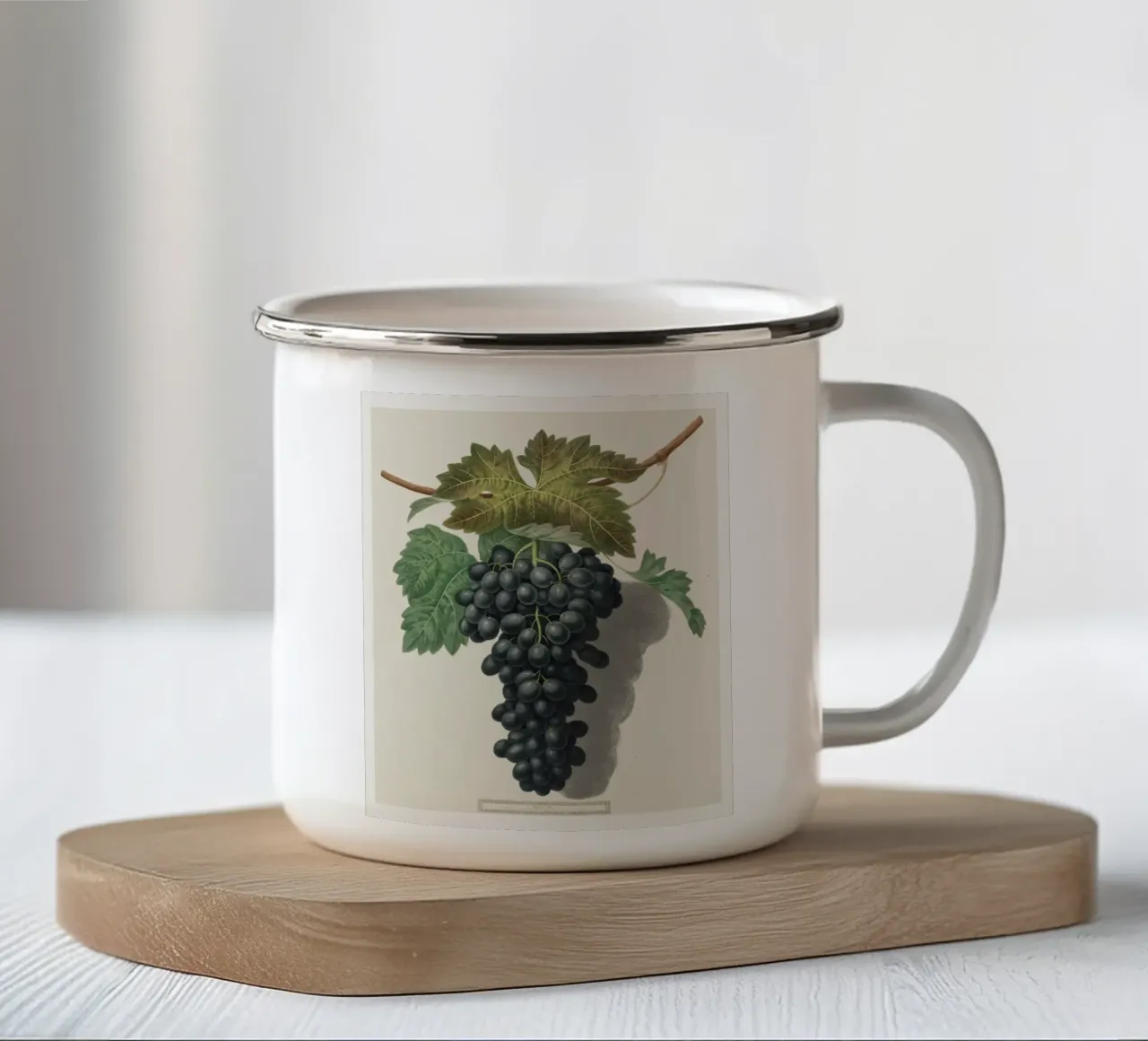 Black Prince Grape tazza in smalto da vintageshop