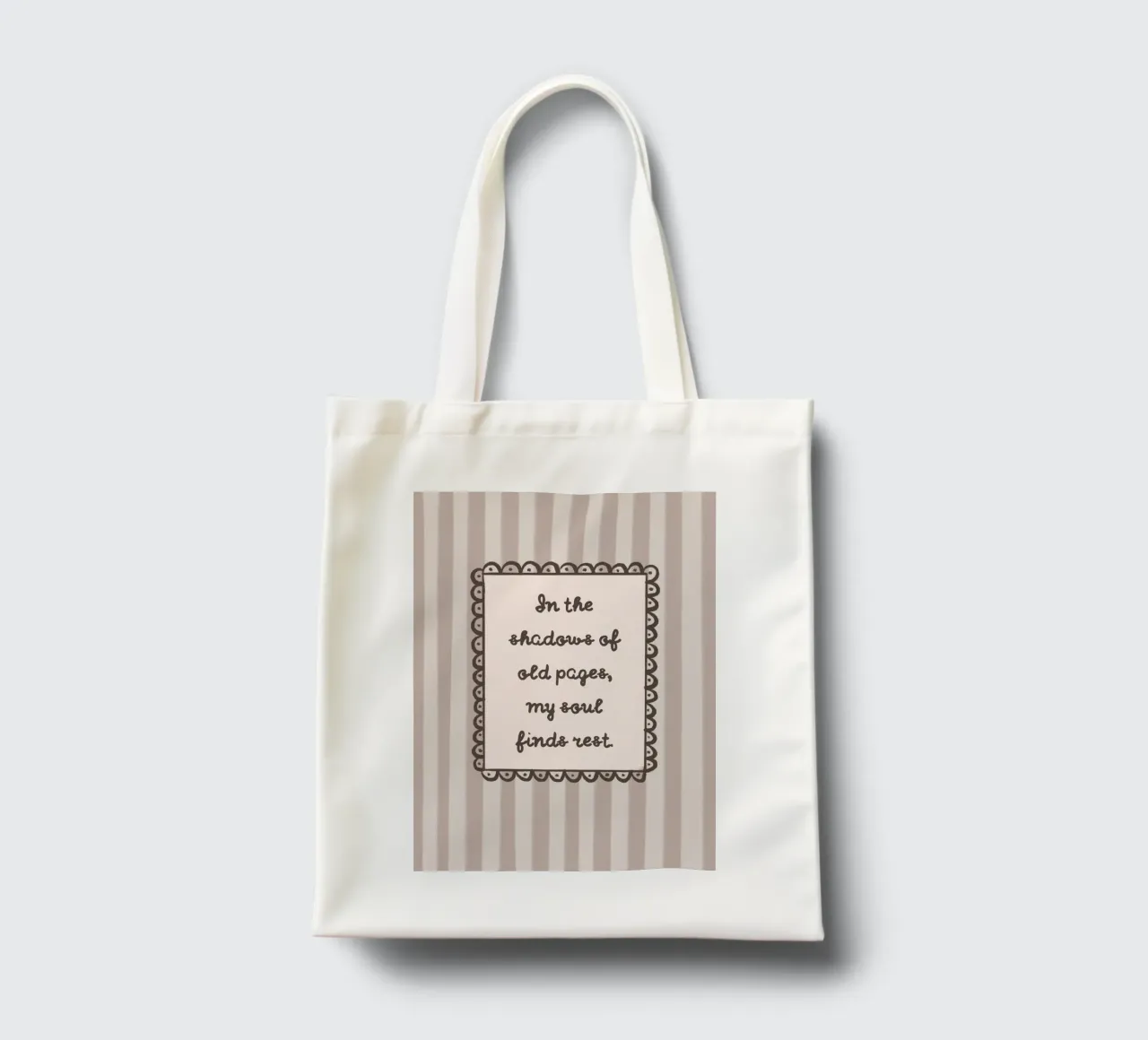 "In de schaduwen van oude bladzijden" Bookish Quote jute draagtas van vintagepod
