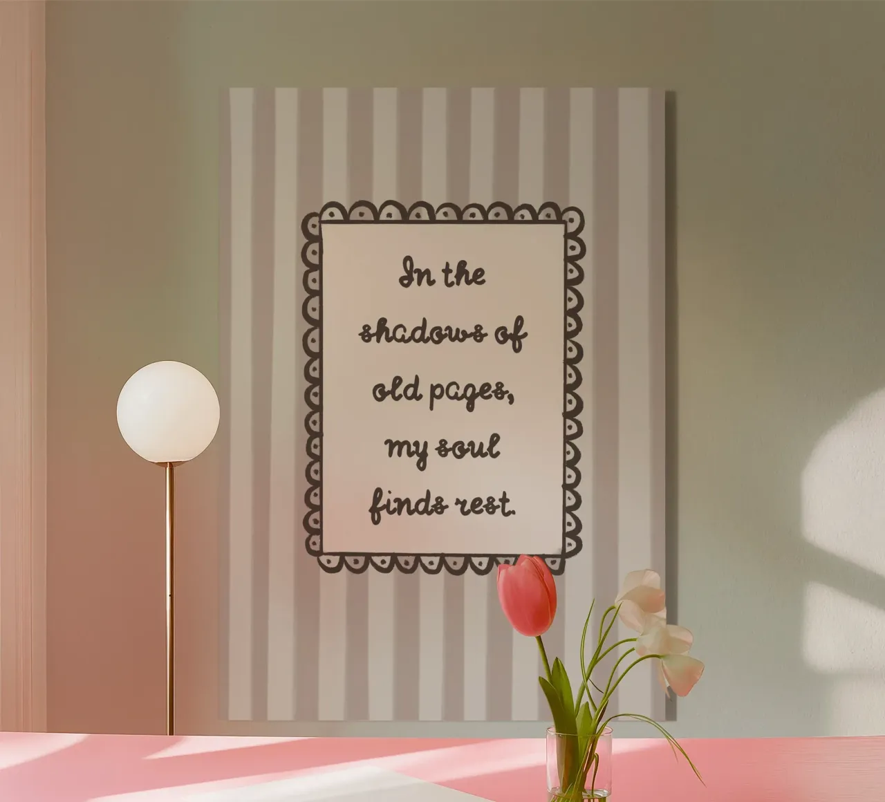 "In de schaduwen van oude bladzijden" Bookish Quote acryl van vintagepod