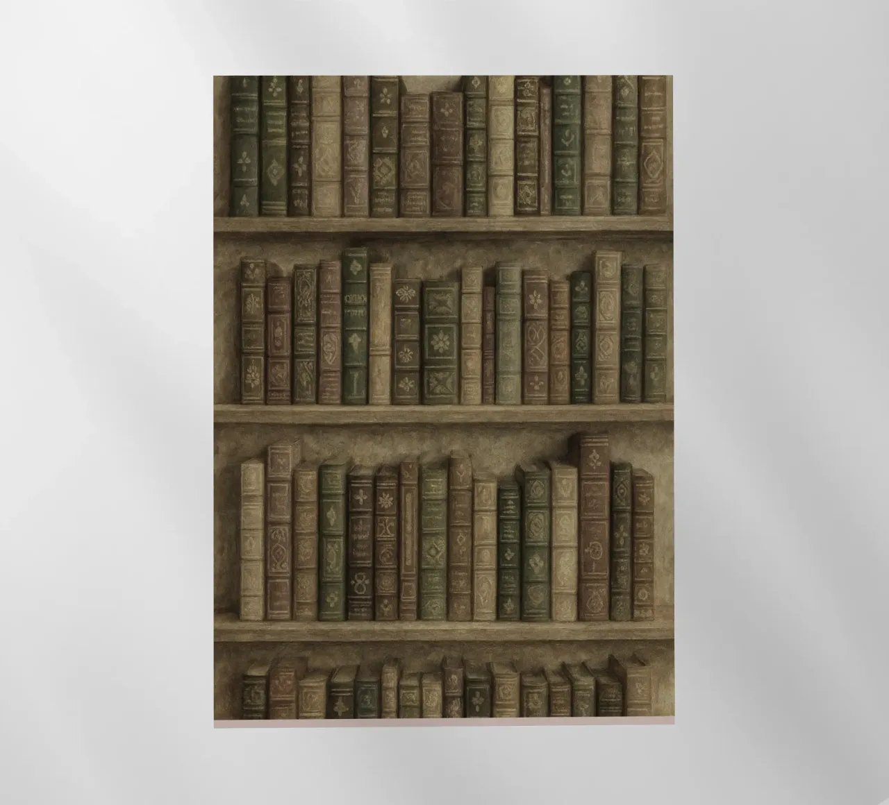 Vintage Bookshelf Dark Academia Aesthetic Poster pellicola backlit da vintagepod