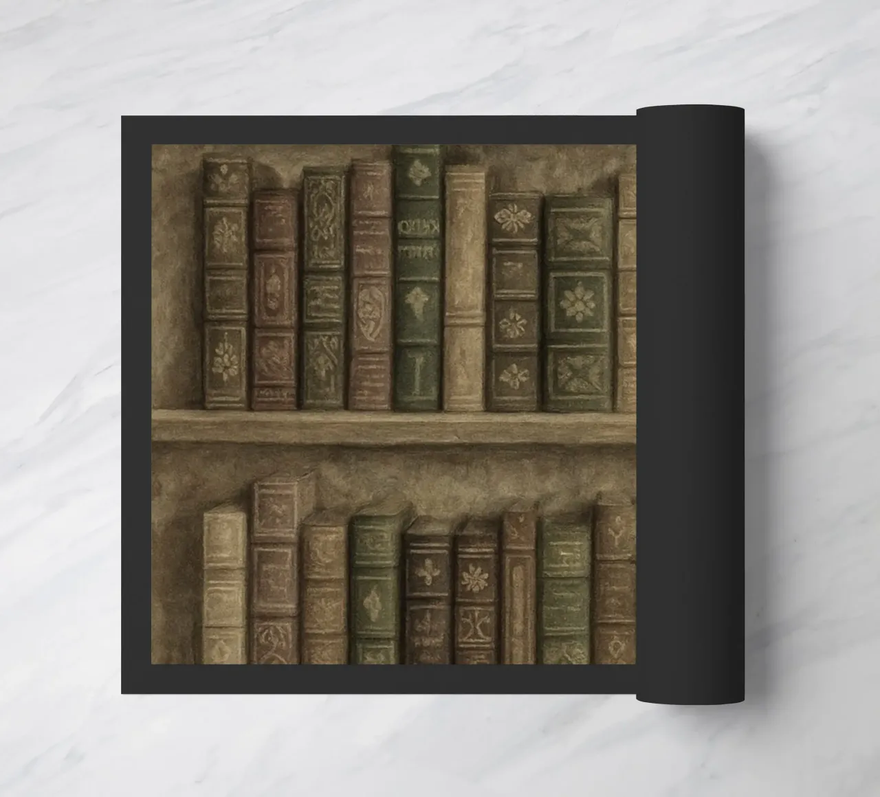 Vintage Bookshelf Dark Academia Aesthetic Poster zerbino da vintagepod