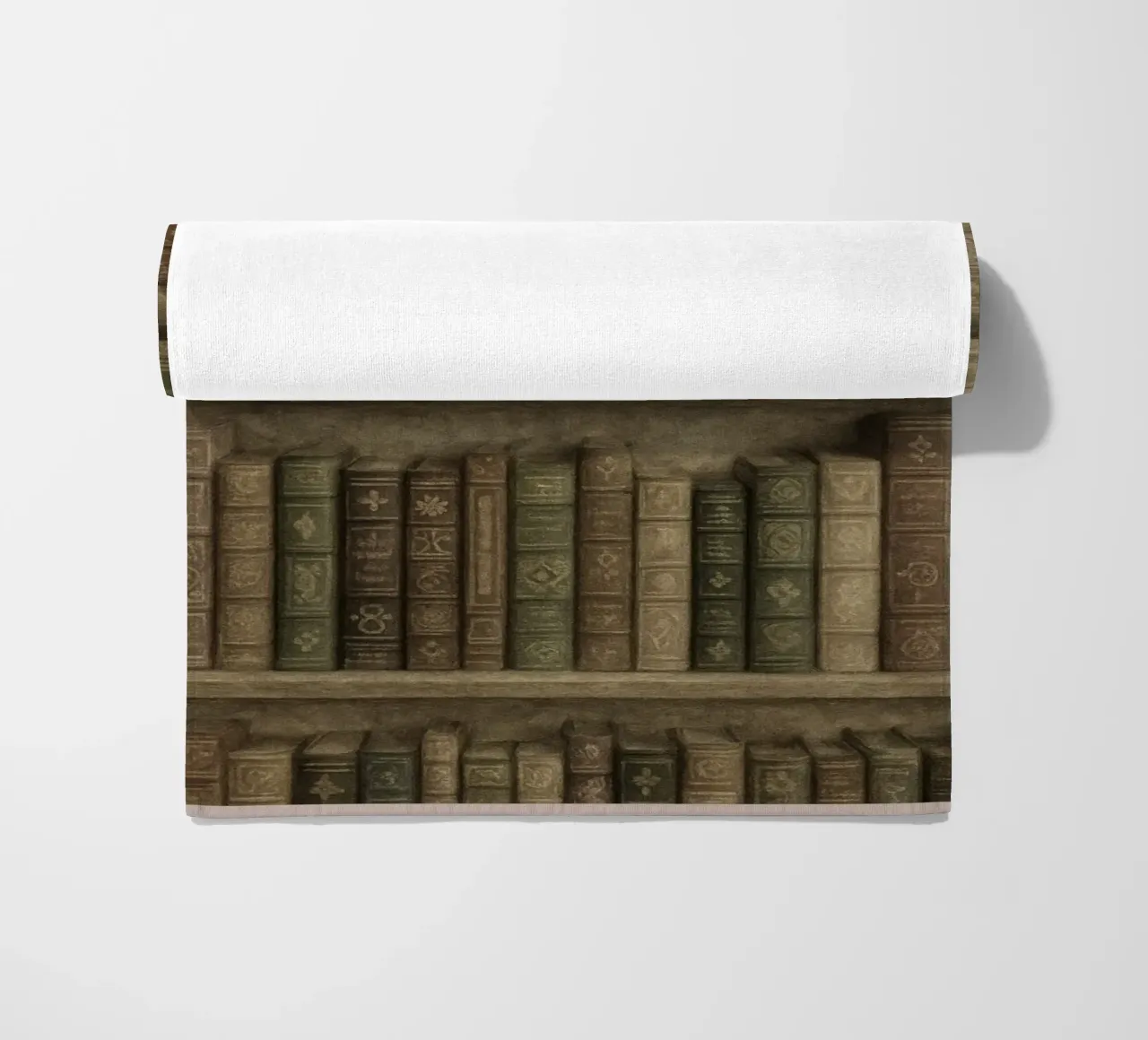 Vintage Bookshelf Dark Academia Aesthetic Poster telo mare da vintagepod