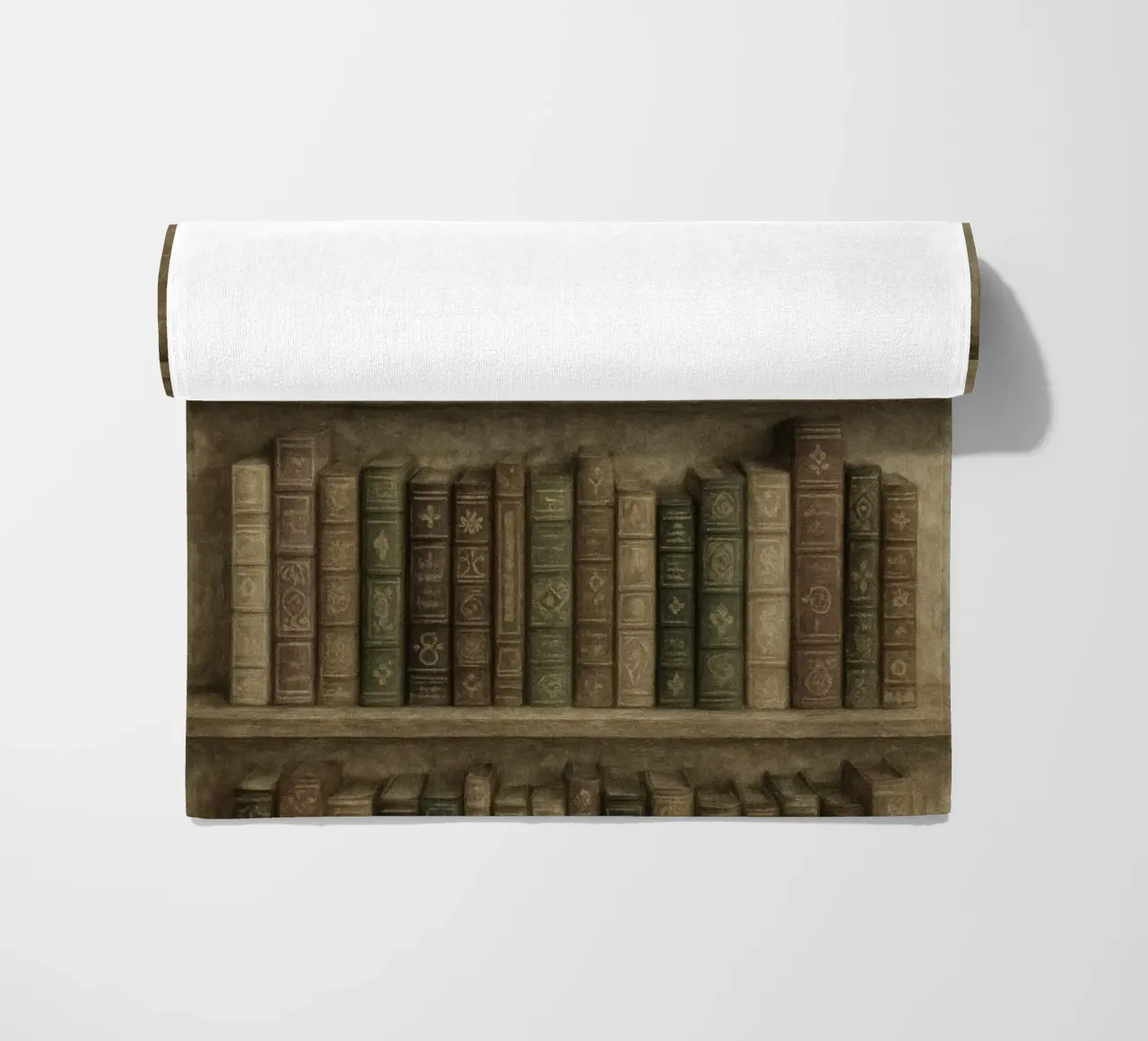 Vintage Bookshelf Dark Academia Aesthetic Poster telo mare da vintagepod