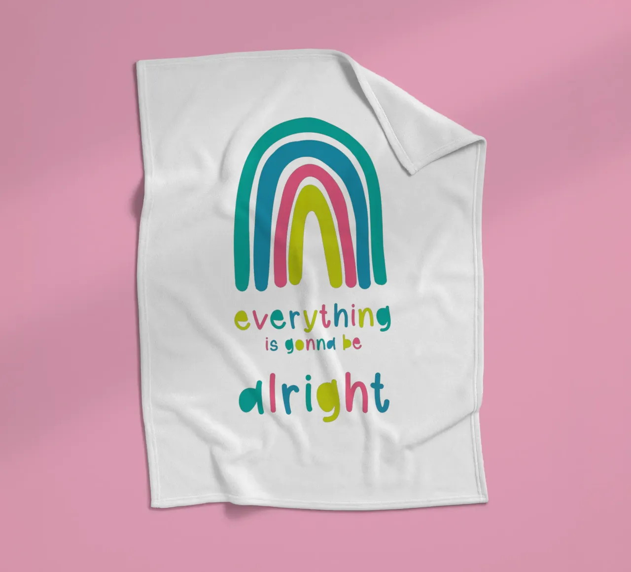 everything alright fleece blanket by Mia Nissen