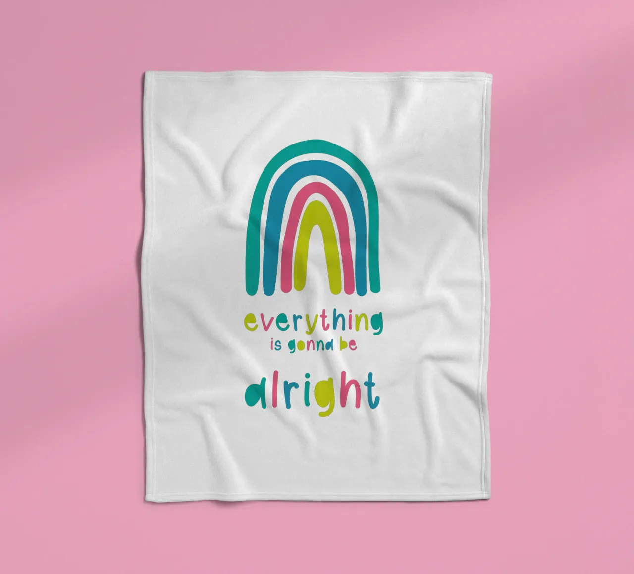 everything alright fleece blanket by Mia Nissen