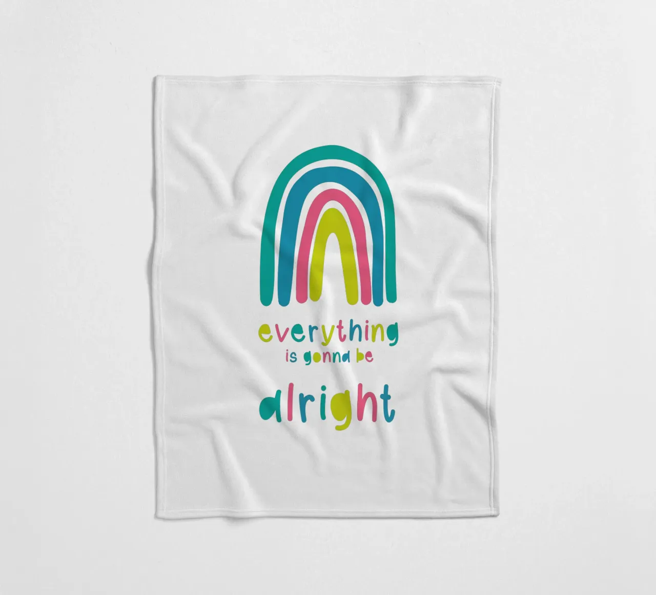 everything alright fleece blanket by Mia Nissen