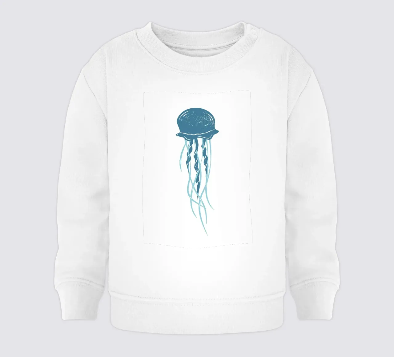 Poster d'epoca sulla linea di vita delle meduse nell'oceano felpa neonato da dawnthesea